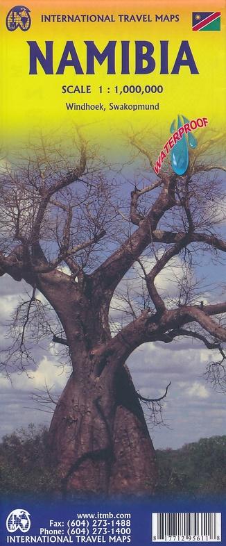 Carte de voyage - Namibie | ITM carte routière ITM