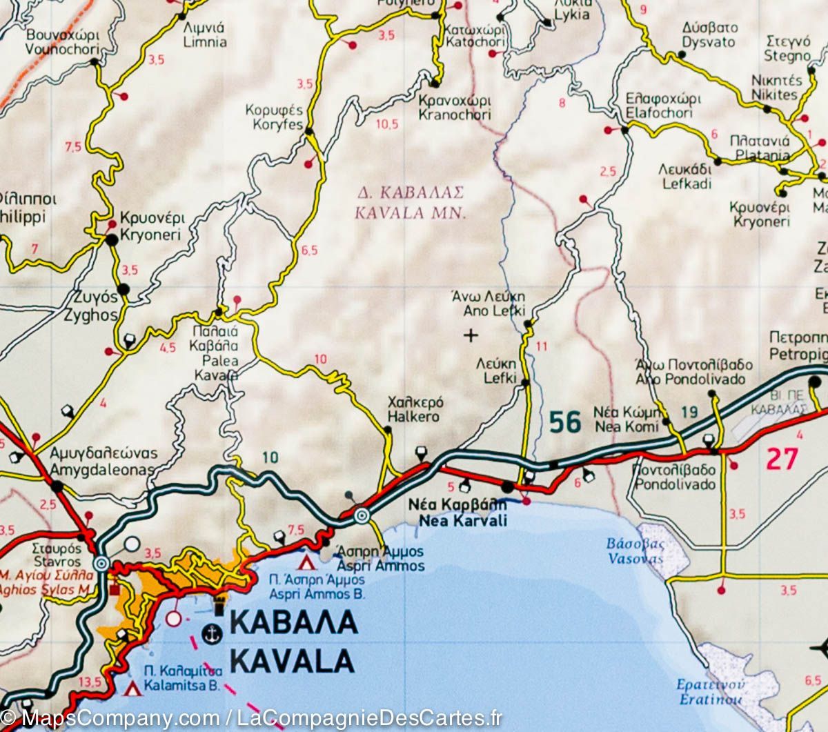 Carte de voyage n° 1 - Thrace & Est de la Macédoine (région administrative grecque) | Terrain Cartography carte routière Terrain Cartography