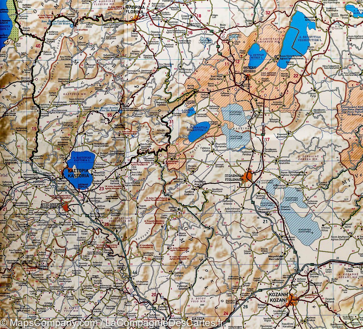 Carte de voyage n° 3 - Epire et Macédoine Ouest (région administrative grecque) | Terrain Cartography carte routière Terrain Cartography