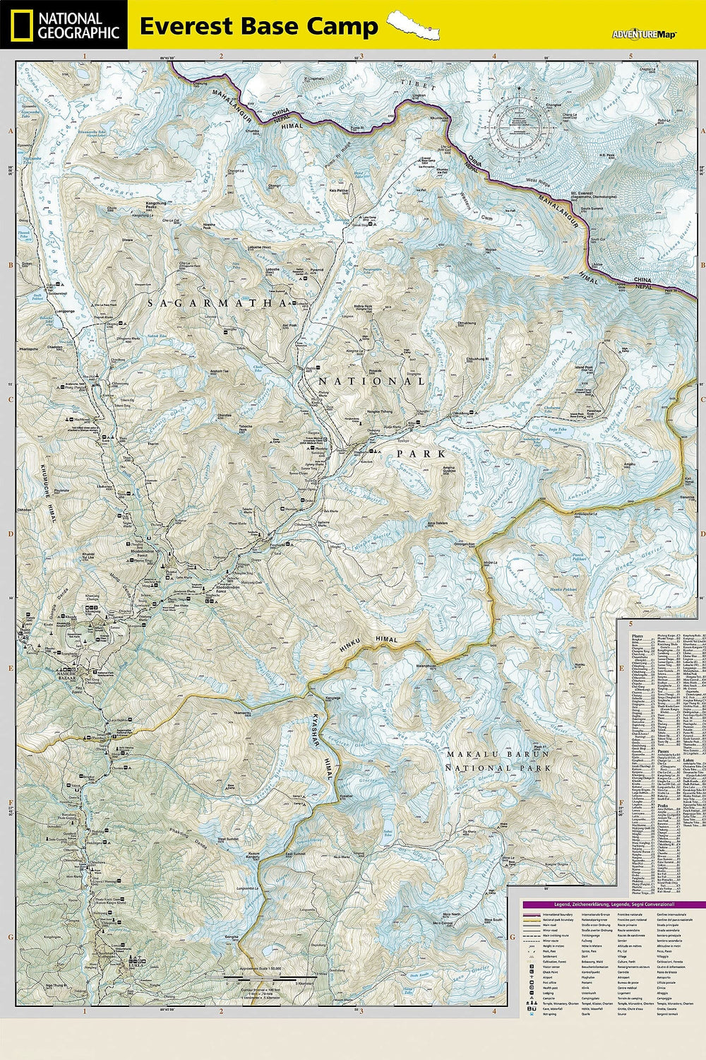 Carte de voyage n° 3001 - Camp de base de l’Everest (Népal) | National Geographic carte pliée National Geographic 