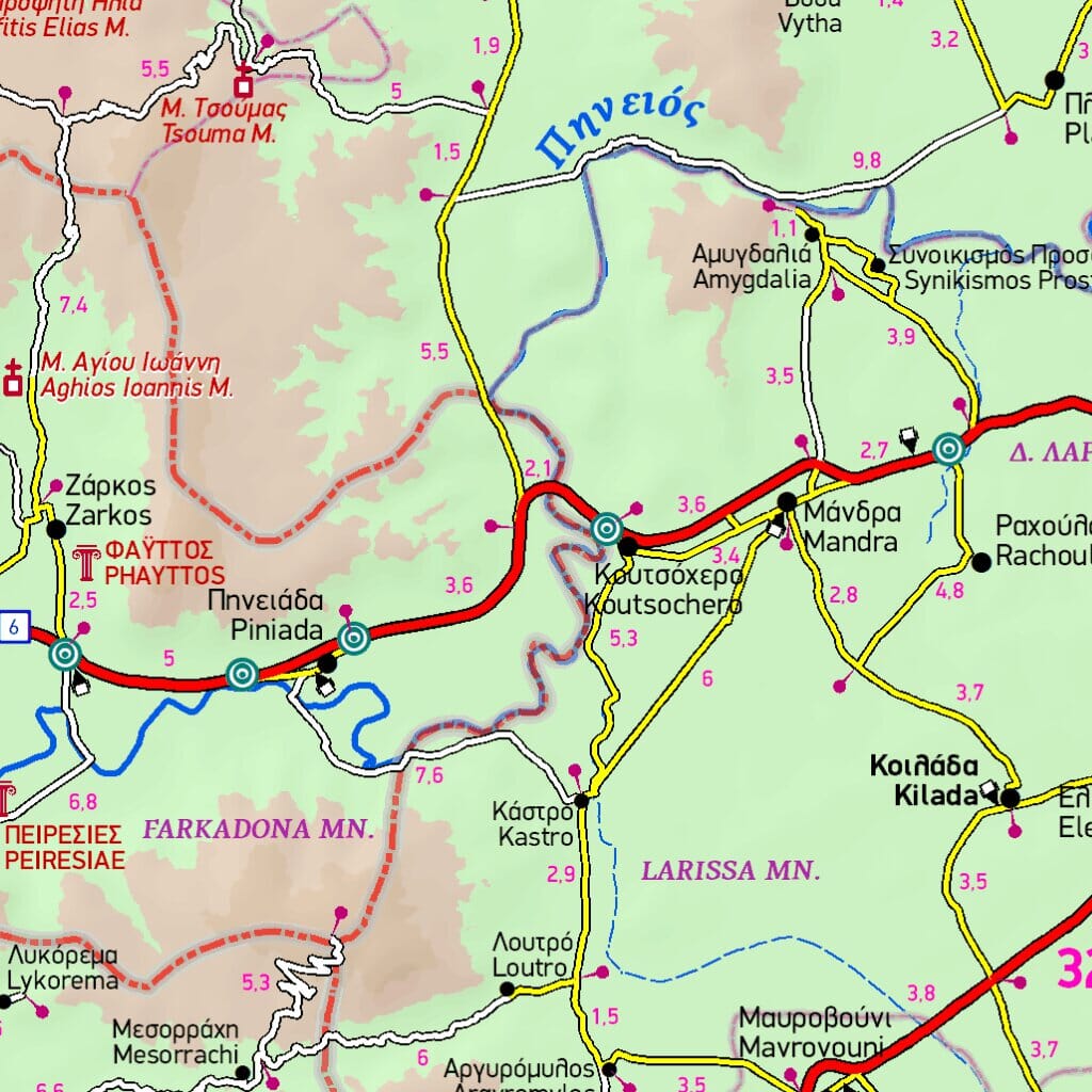 Carte de voyage n° 4 - Thessalie & Grèce centrale | Terrain Cartography carte routière Terrain Cartography