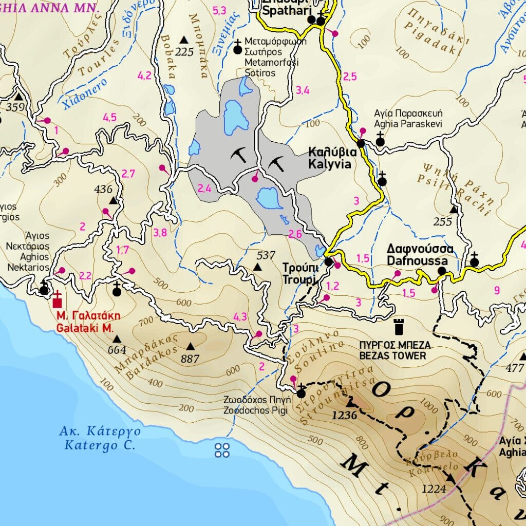 Carte de voyage n° 433 - Ile d'Eubée (Evia /Euboea) | Terrain Cartography carte routière Terrain Cartography