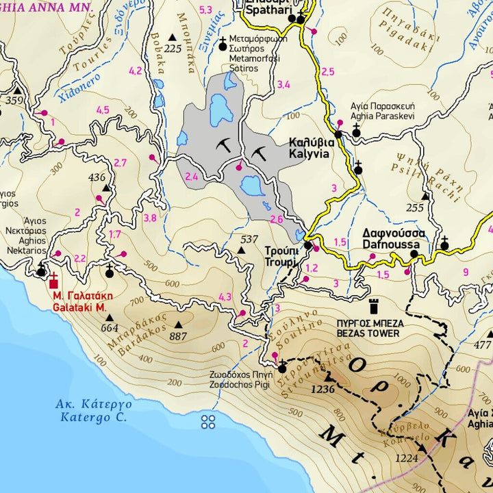 Carte de voyage n° 433 - Ile d'Eubée (Evia /Euboea) | Terrain Cartography carte pliée Terrain Cartography 