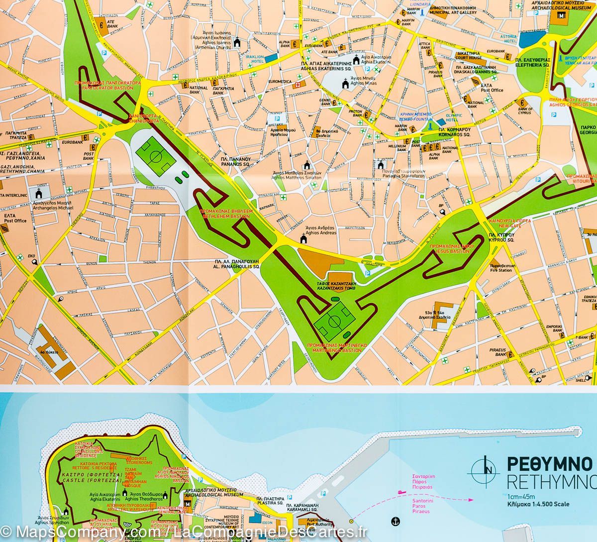 Carte de voyage n° 449 - Crète Centrale | Terrain Cartography carte routière Terrain Cartography