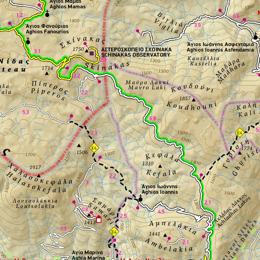 Carte de voyage n° 449 - Crète Centrale | Terrain Cartography carte routière Terrain Cartography