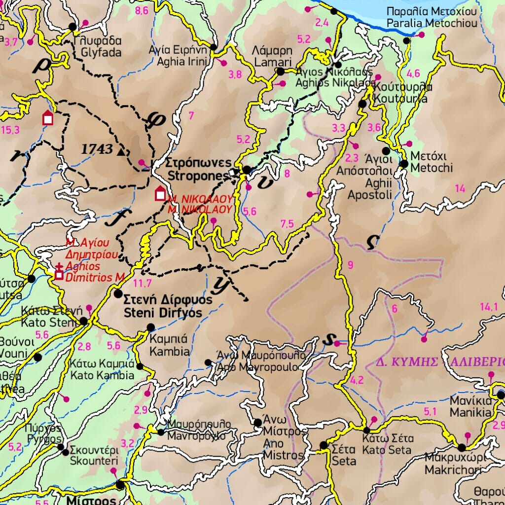 Carte de voyage n° 5 - Grèce Centrale | Terrain Cartography carte routière Terrain Cartography