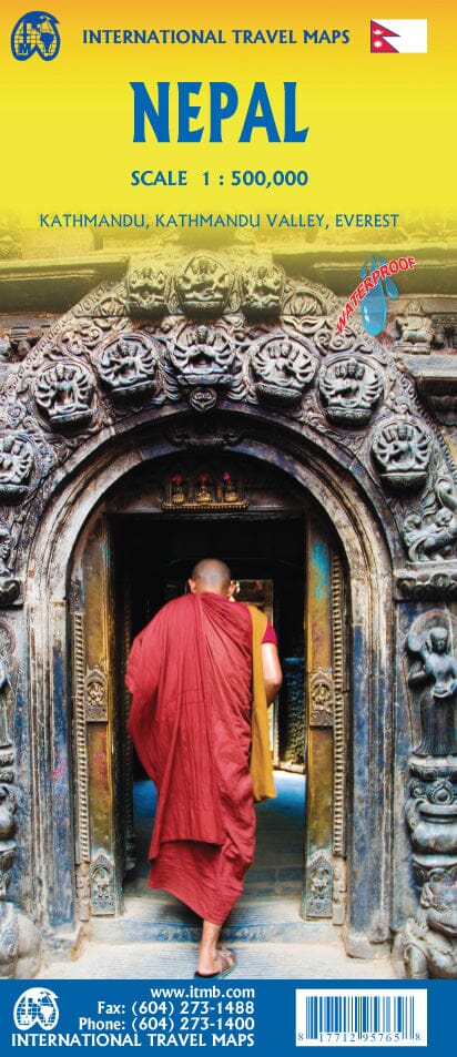 Carte de voyage - Népal | ITM carte routière ITM