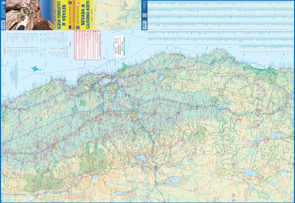 Carte de voyage - Nevada & Californie du Nord | ITM carte pliée ITM 