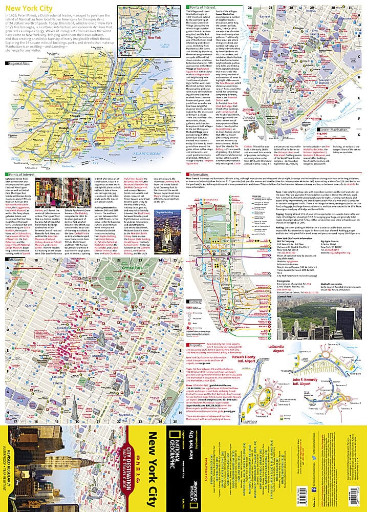 Carte de voyage - New York City | National Geographic carte routière National Geographic