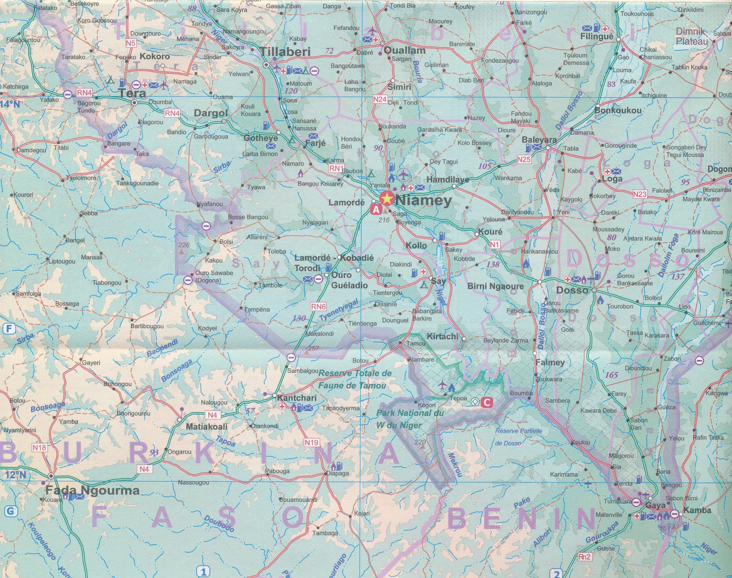Carte de voyage - Nigeria et Niger | ITM carte routière ITM