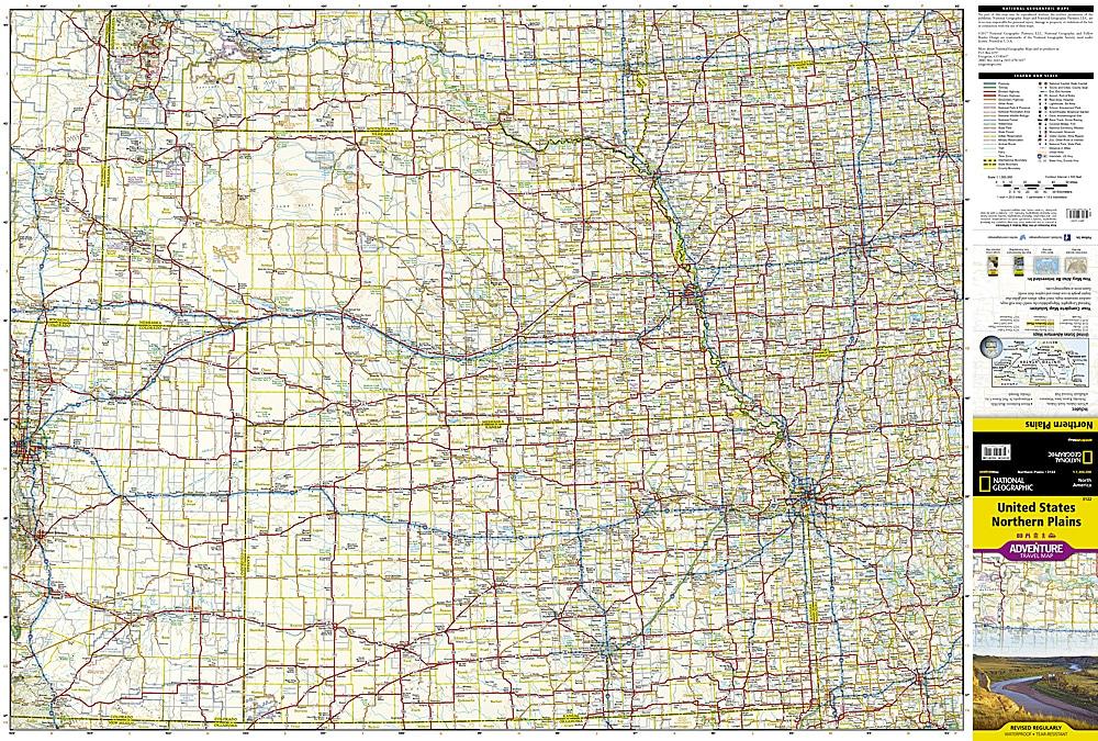 Carte de voyage - Northern Plains (USA) | National Geographic - La Compagnie des Cartes