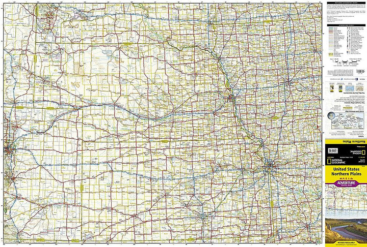 Carte de voyage - Northern Plains (USA) | National Geographic - La Compagnie des Cartes