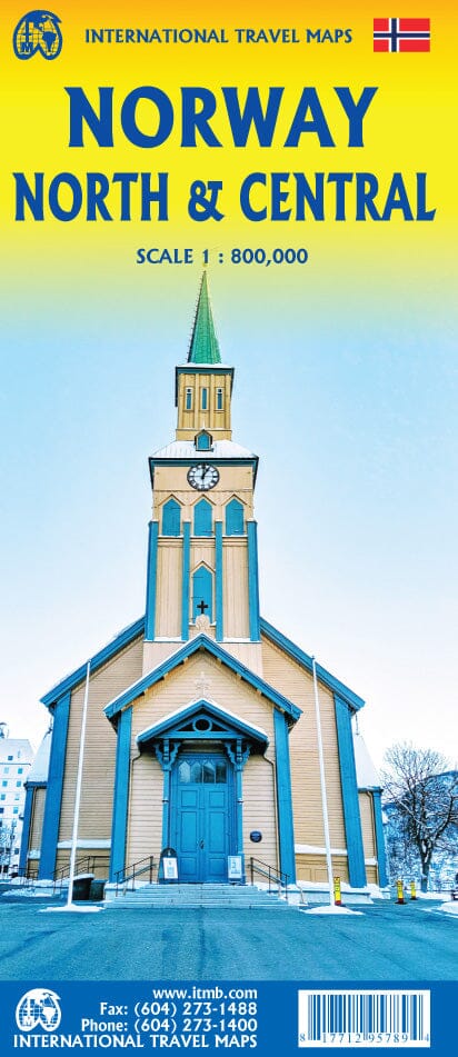 Carte de voyage - Norvège Nord & Centre | ITM carte routière ITM