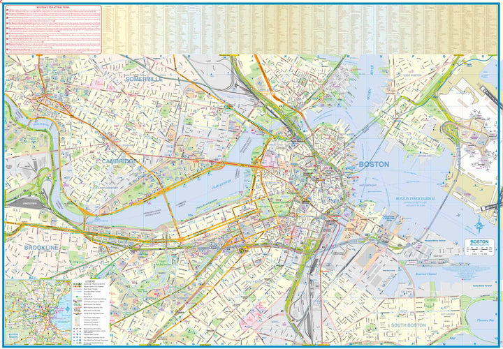 Carte de voyage - Nouvelle-Angleterre & Plan de Boston | ITM carte pliée ITM 