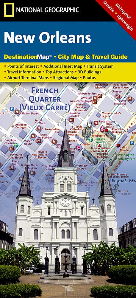 Carte de voyage - Nouvelle - Orléans (Louisiane) | National Geographic carte routière National Geographic