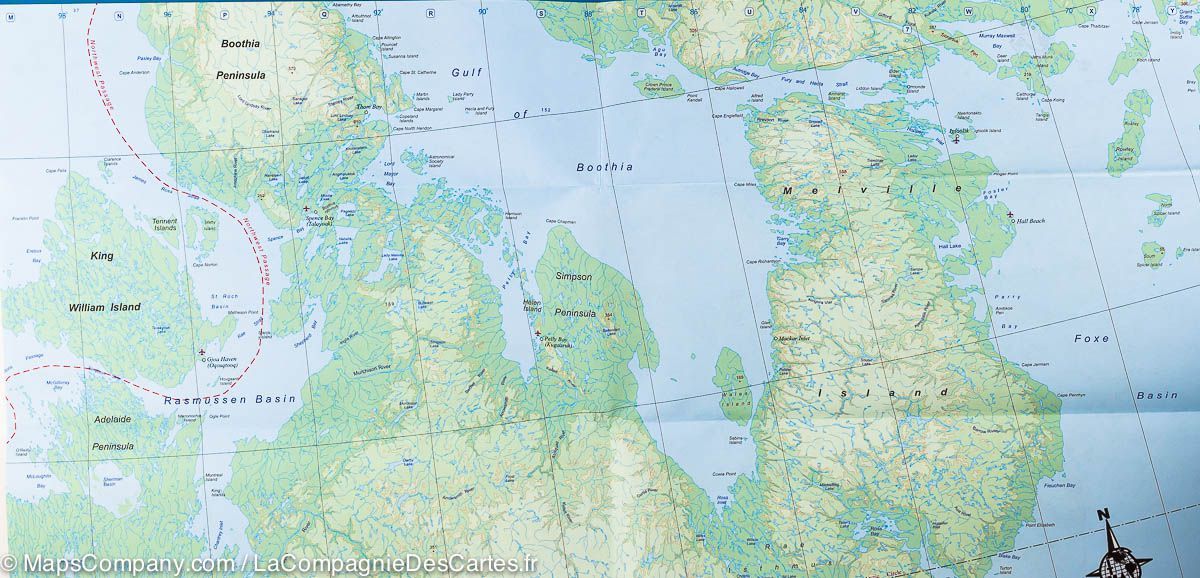 Carte de voyage - Nunavut (Canada) | ITM carte routière ITM