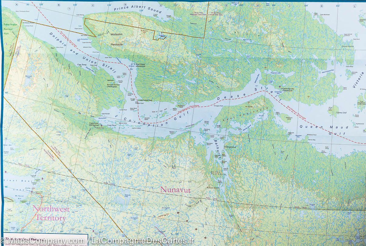 Carte de voyage - Nunavut (Canada) | ITM carte routière ITM