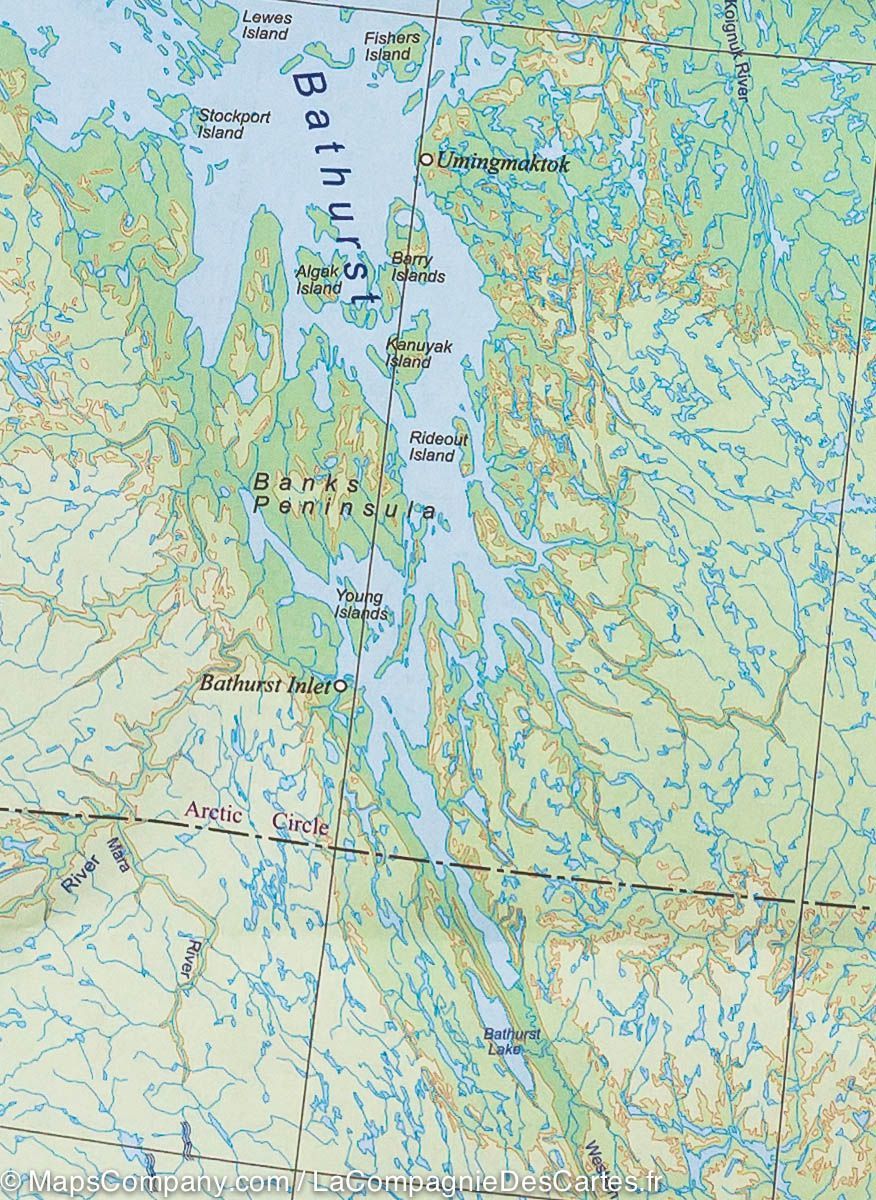 Carte de voyage - Nunavut (Canada) | ITM carte routière ITM