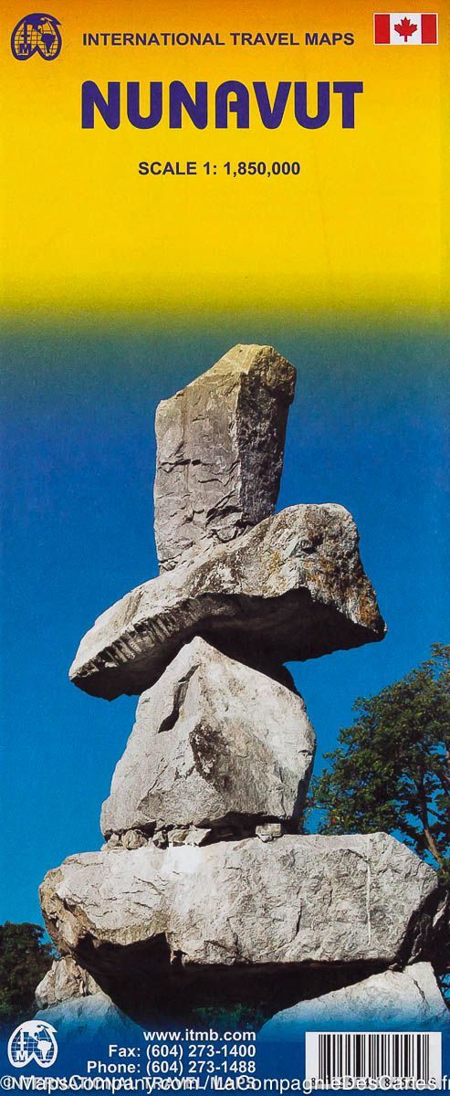 Carte de voyage - Nunavut (Canada) | ITM carte routière ITM