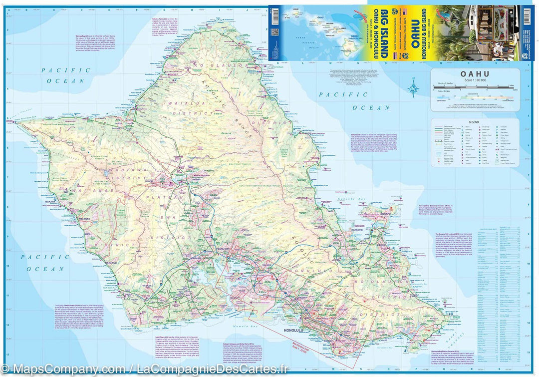 Carte de voyage - Oahu, Big Island & Honolulu (Hawaii) | ITM carte pliée ITM 
