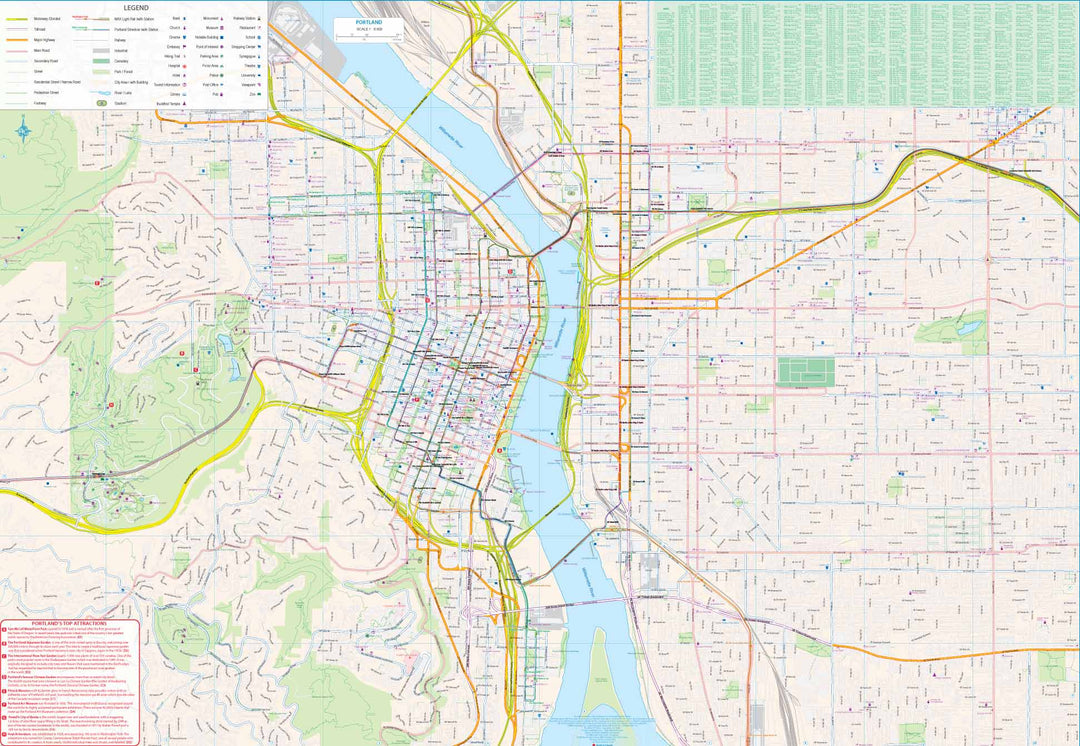 Carte de voyage - Oregon & Plan de Portland | ITM carte pliée ITM 