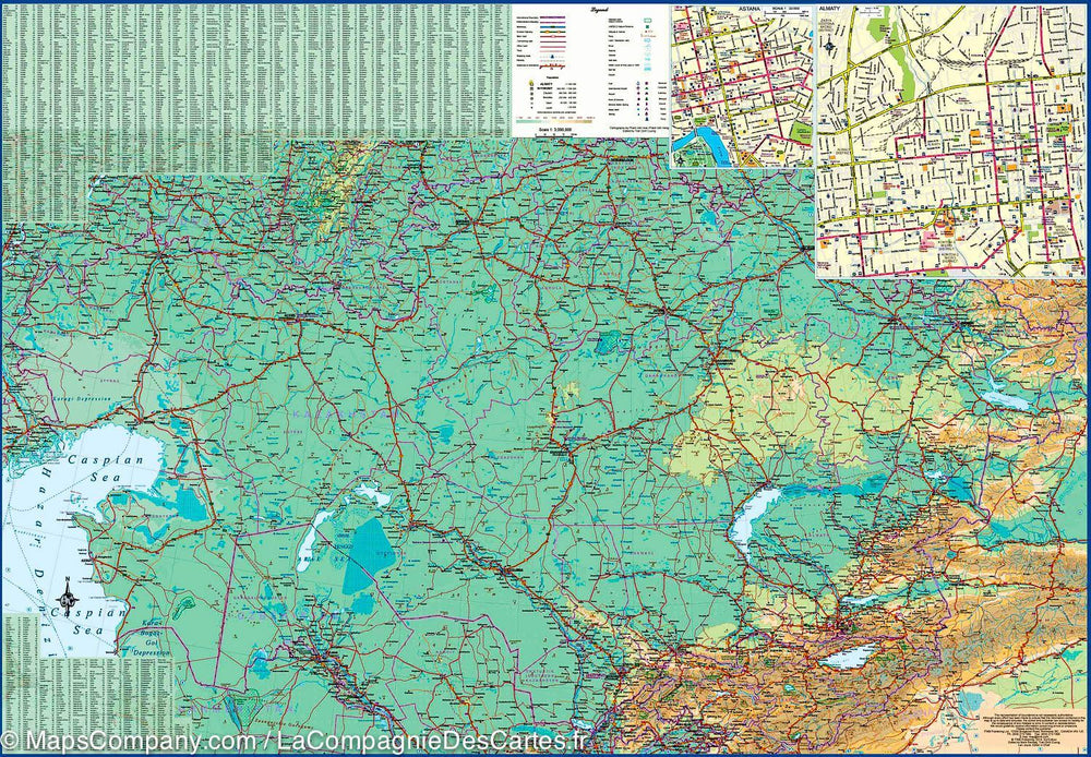 Carte de voyage - Ouzbékistan & Kazakhstan | ITM carte pliée ITM 