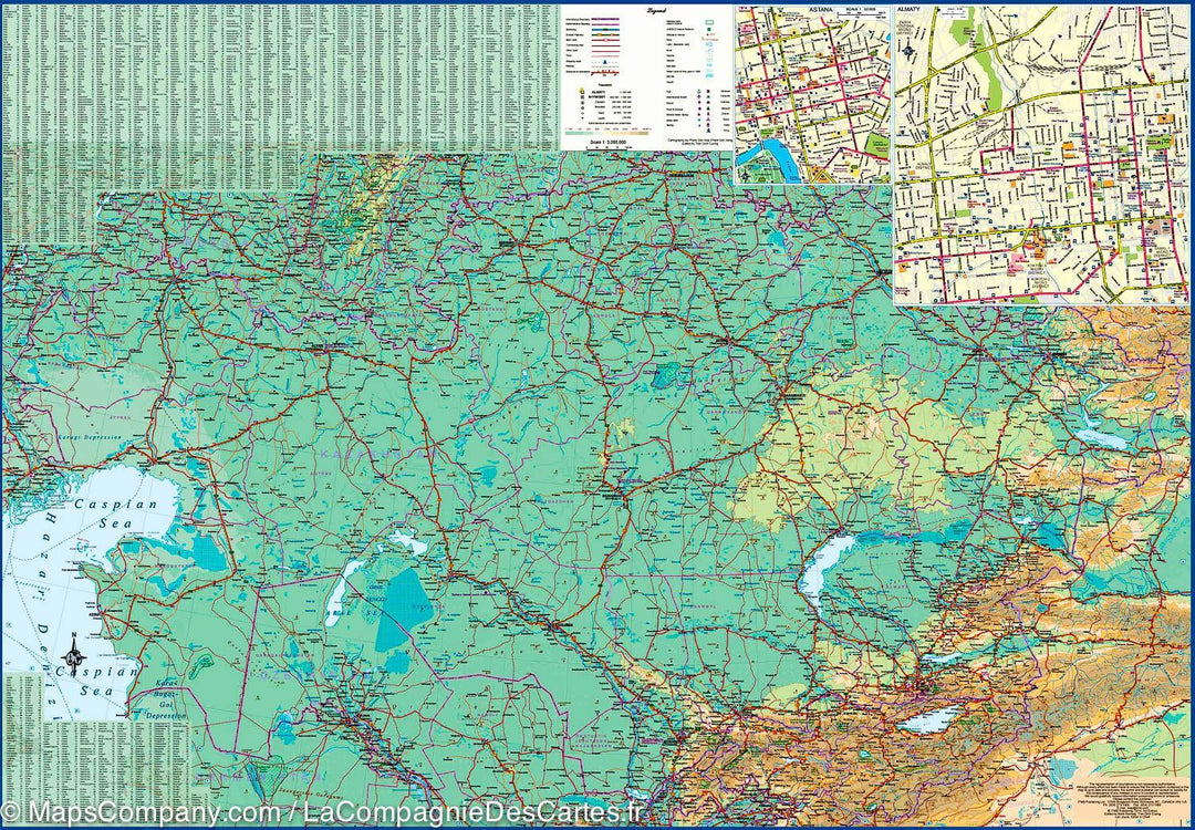 Carte de voyage - Ouzbékistan & Kazakhstan | ITM carte pliée ITM 