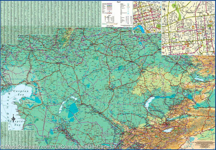 Carte de voyage - Ouzbékistan & Kazakhstan | ITM carte pliée ITM 