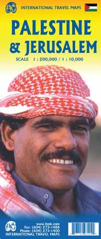 Carte de voyage - Palestine & Plan de Jerusalem | ITM carte routière ITM