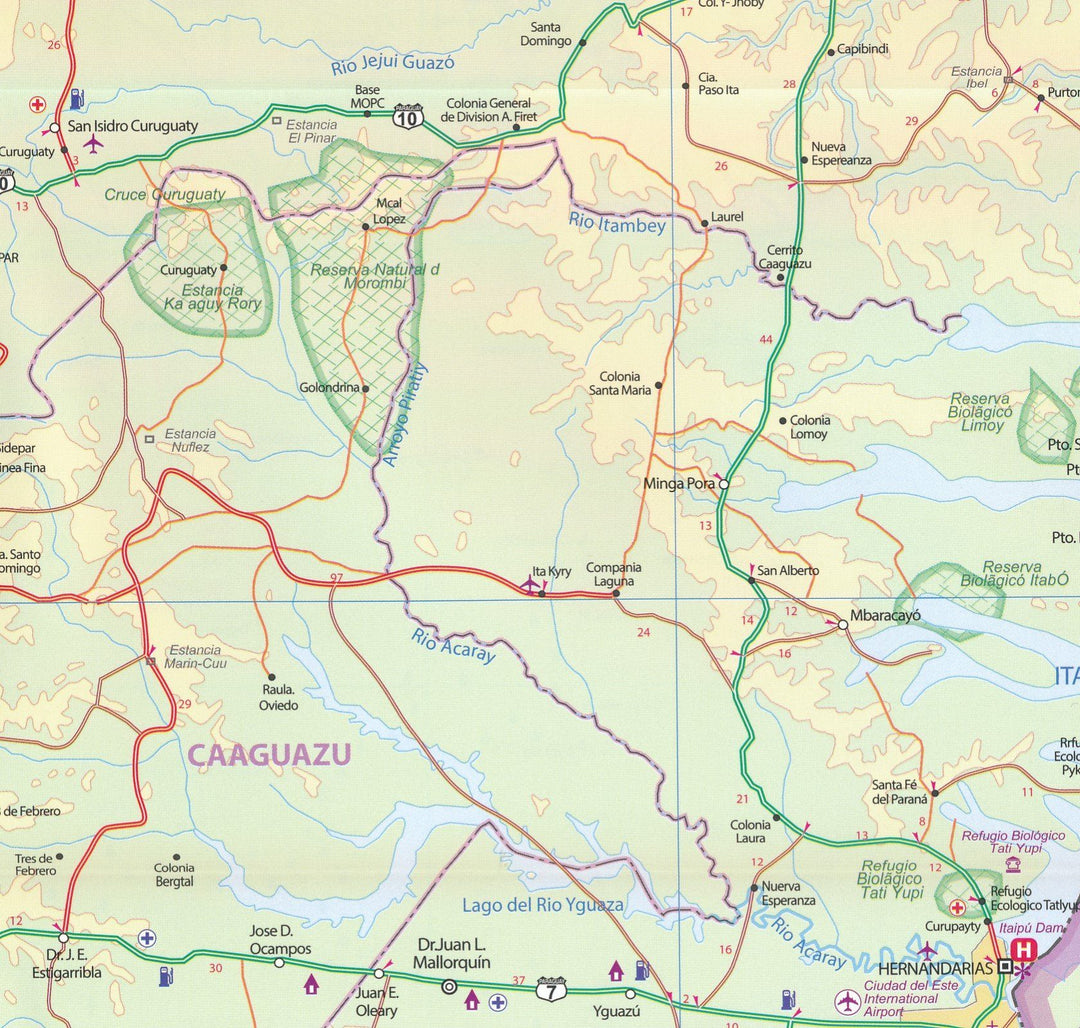 Carte de voyage - Paraguay & Bolivie Sud | ITM carte pliée ITM 