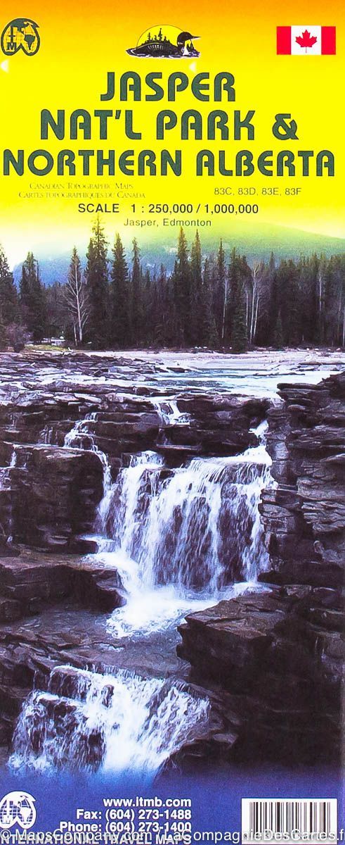 Carte de voyage - Parc National Jasper & Alberta Nord | ITM carte routière ITM