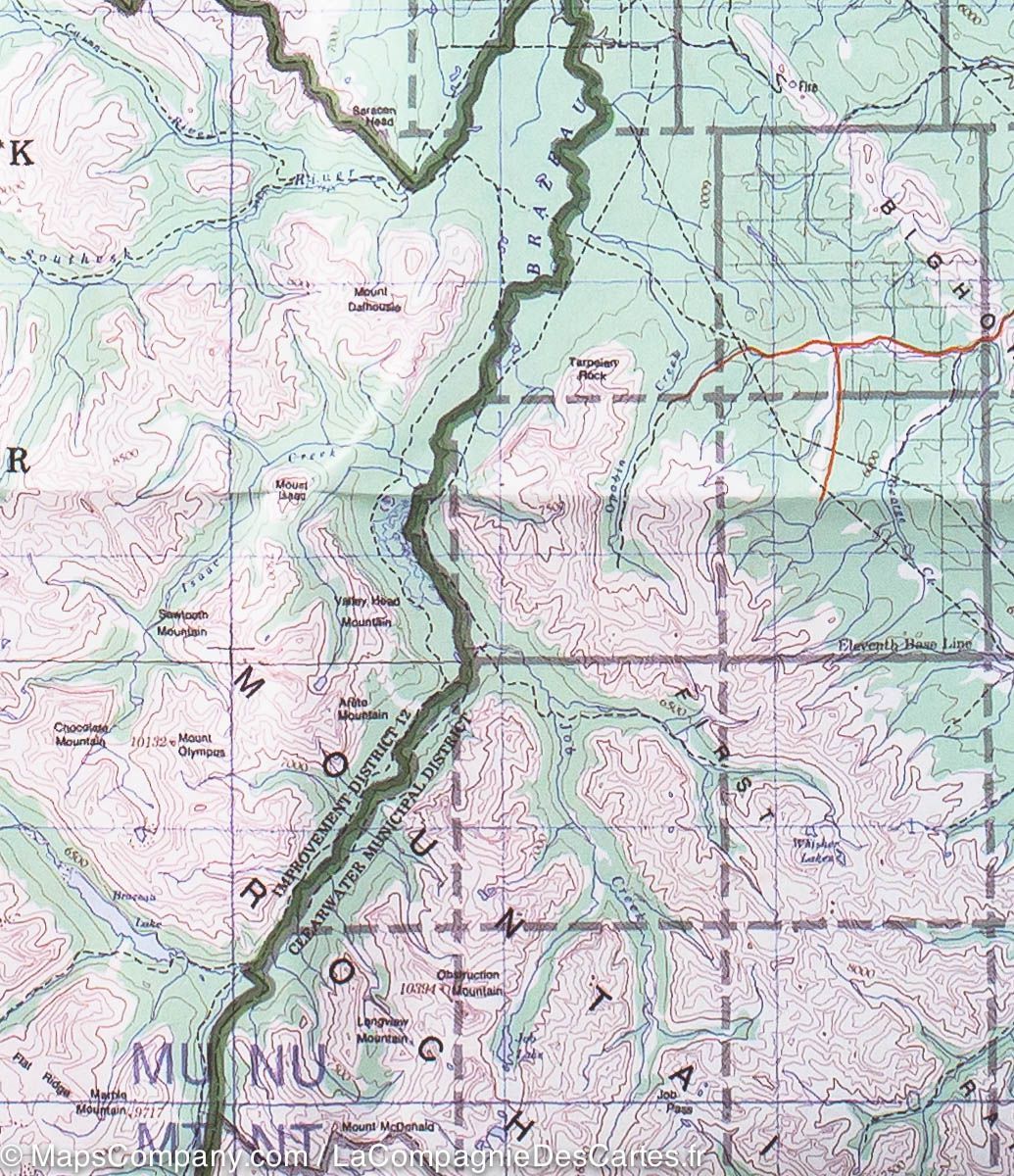 Carte de voyage - Parc National Jasper & Alberta Nord | ITM carte routière ITM