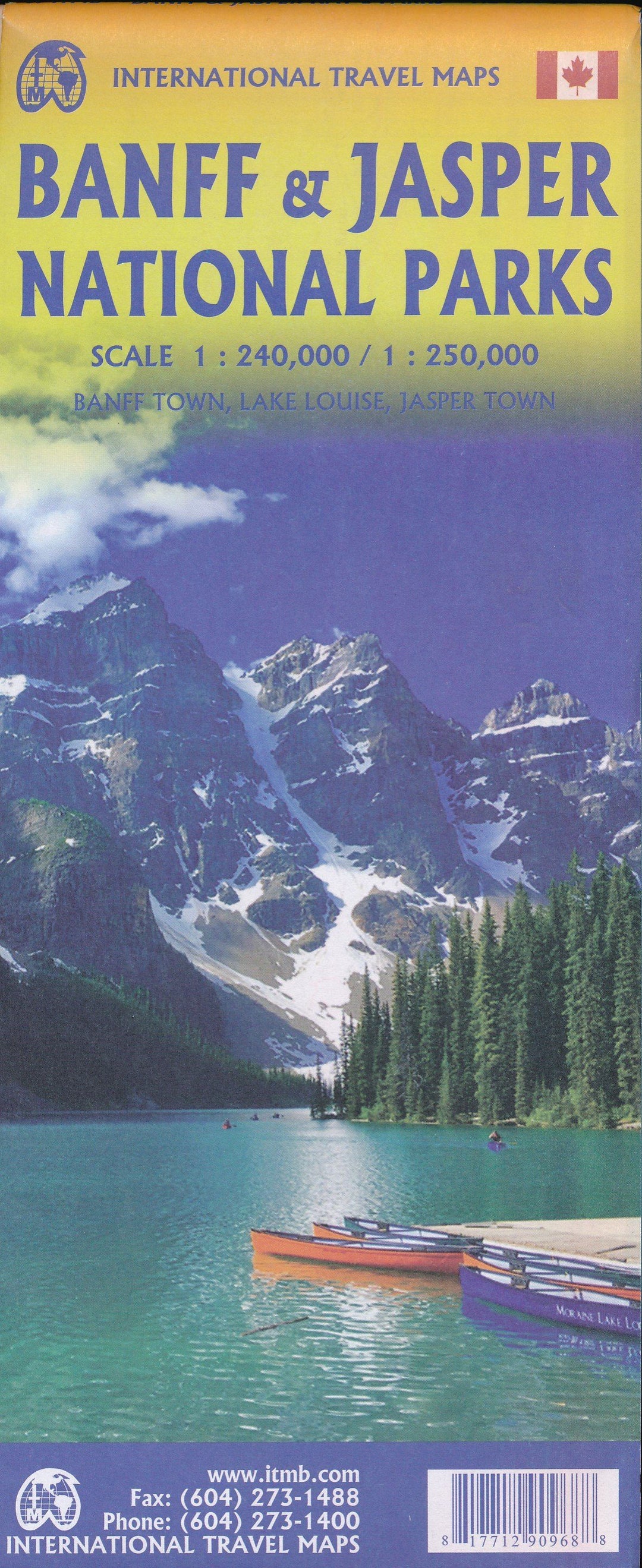 Carte de voyage - Parcs nationaux de Banff & Jasper | ITM carte pliée ITM 