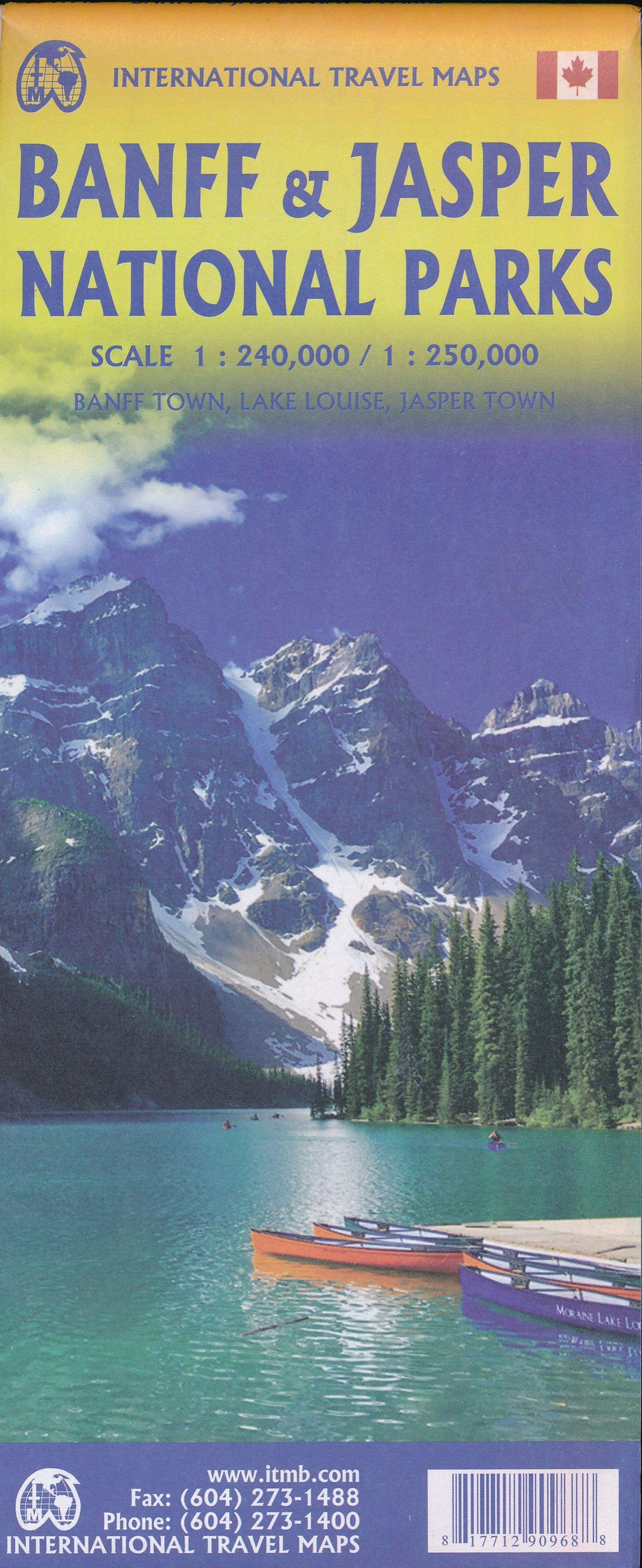Carte de voyage - Parcs nationaux de Banff & Jasper | ITM carte pliée ITM 