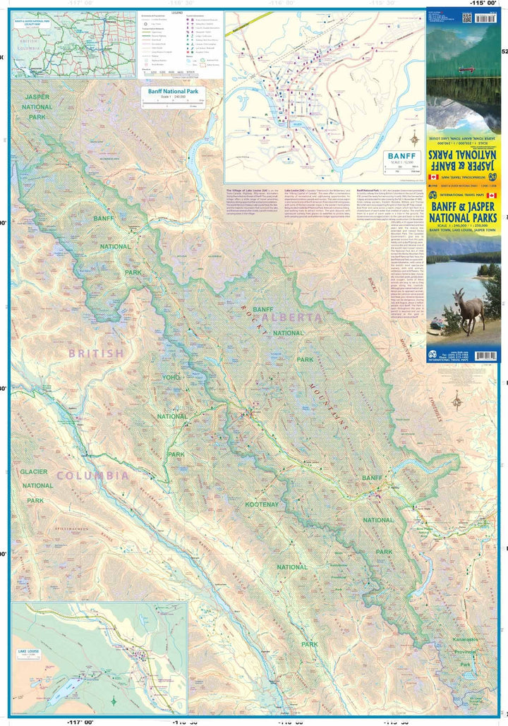 Carte de voyage - Parcs nationaux de Banff &amp; Jasper | ITM - La Compagnie des Cartes