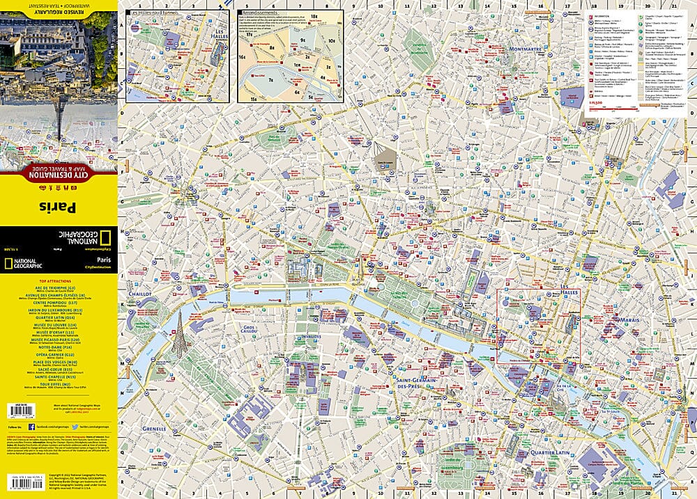 Carte de voyage - Paris, France | National Geographic carte routière National Geographic