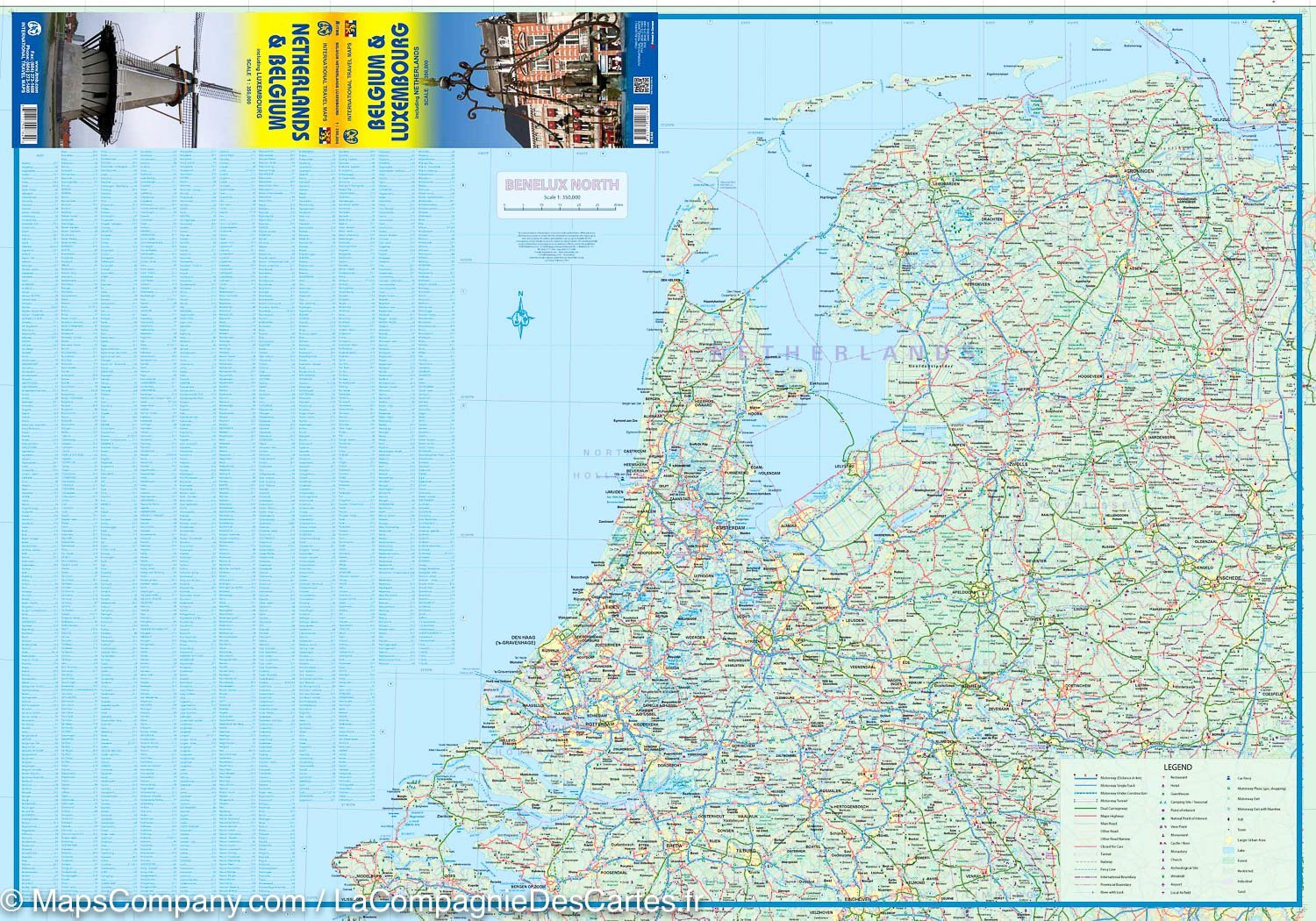 Carte de voyage - Pays-Bas, Belgique & Luxembourg | ITM carte routière ITM
