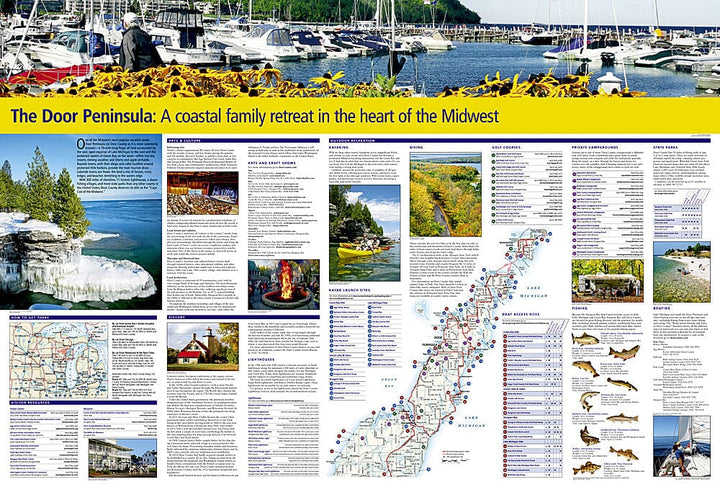 Carte de voyage - Péninsule des portes du Wisconsin | National Geographic carte pliée National Geographic 