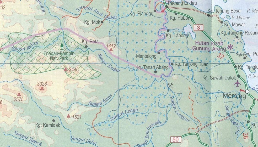 Carte de voyage - Péninsule malaise & Plan de Kuala Lumpur | ITM carte pliée ITM 