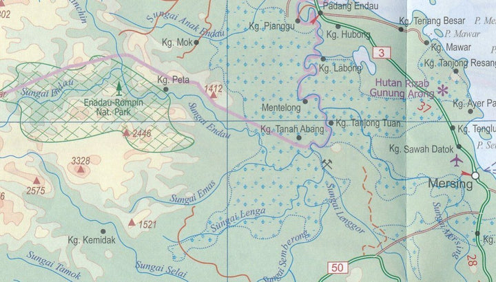 Carte de voyage - Péninsule malaise & Plan de Kuala Lumpur | ITM carte pliée ITM 