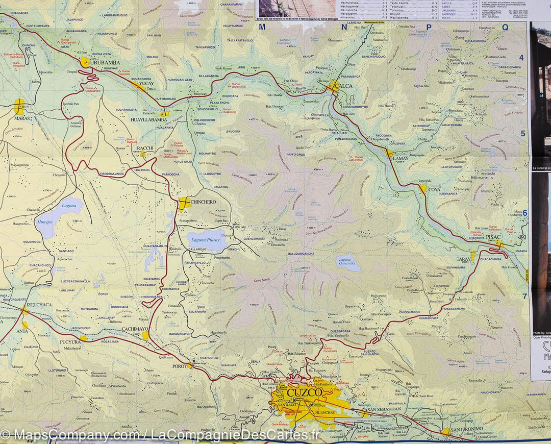 Carte de voyage - Pérou Sud & Plan de Cuzco | ITM carte pliée ITM 