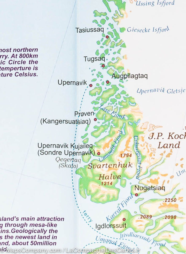 Carte de voyage - Pôle Nord & Groenland | ITM carte pliée ITM 