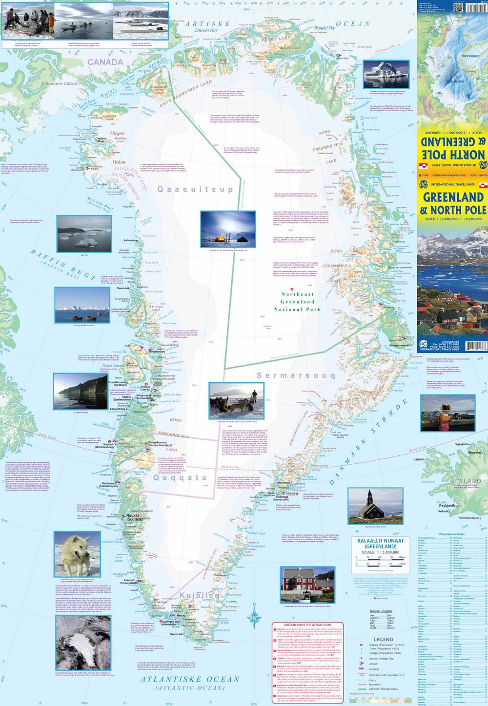 Carte de voyage - Pôle Nord & Groenland | ITM carte pliée ITM 