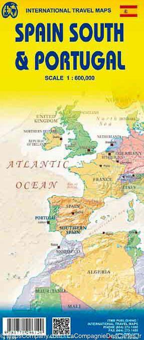 Carte de voyage - Portugal & Espagne Sud | ITM carte pliée ITM 