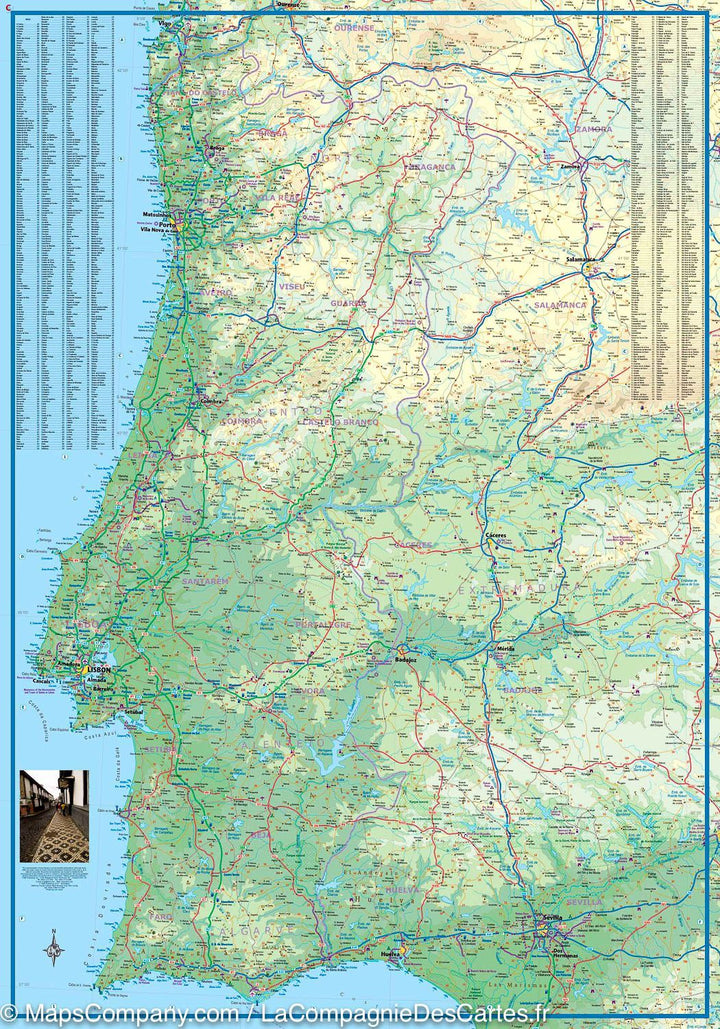Carte de voyage - Portugal & Espagne Sud | ITM carte pliée ITM 