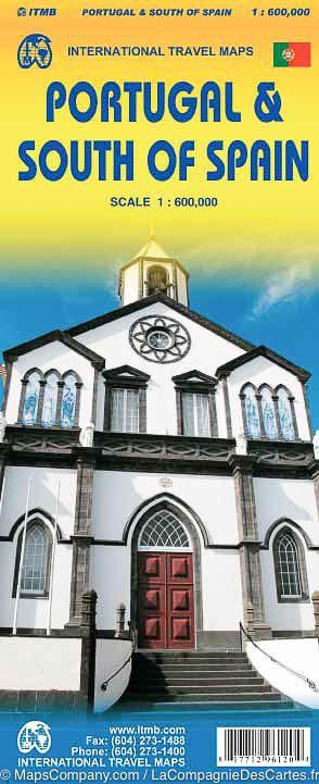 Carte de voyage - Portugal & Espagne Sud | ITM carte routière ITM