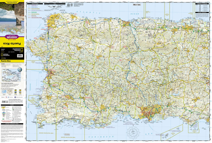 Carte de voyage - Puerto Rico | National Geographic carte pliée National Geographic 