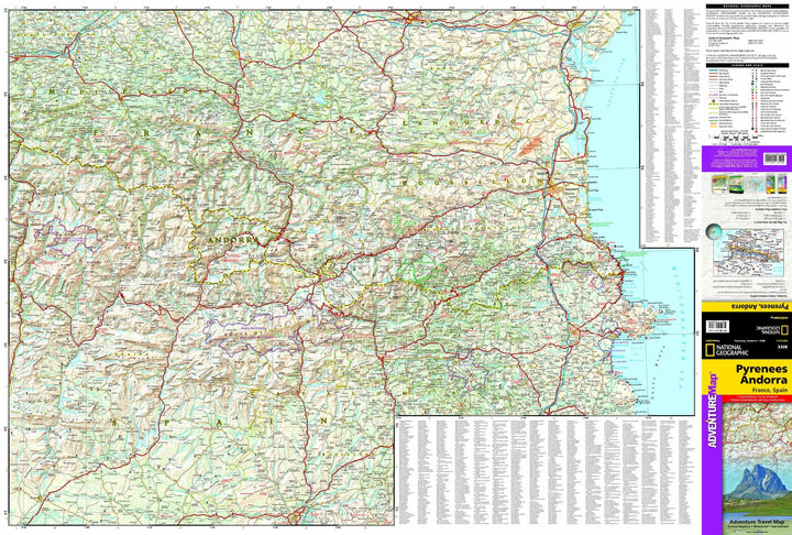 Carte de voyage - Pyrénées & Andorre | National Geographic carte pliée National Geographic 