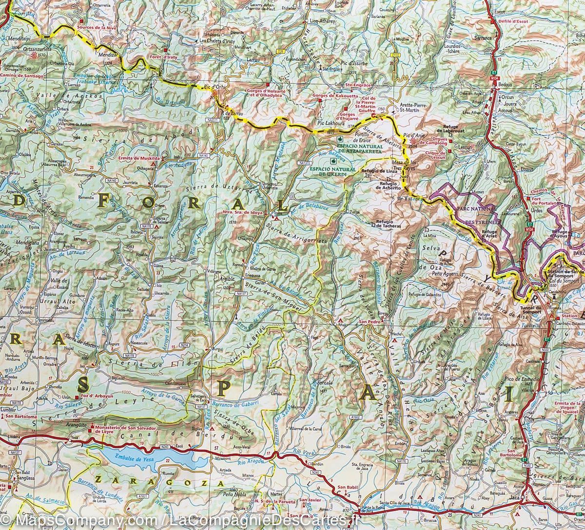 Carte de voyage - Pyrénées & Andorre | National Geographic carte routière National Geographic