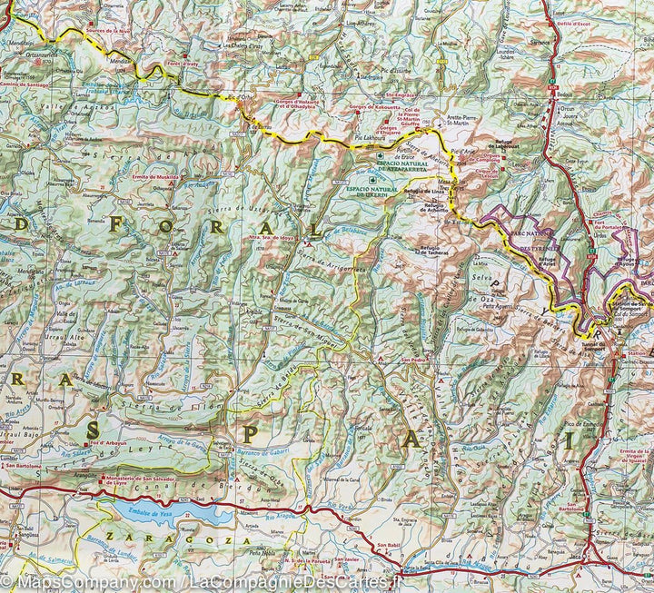 Carte détaillée des Pyrénées &#038; Andorre | National Geographic - La Compagnie des Cartes
